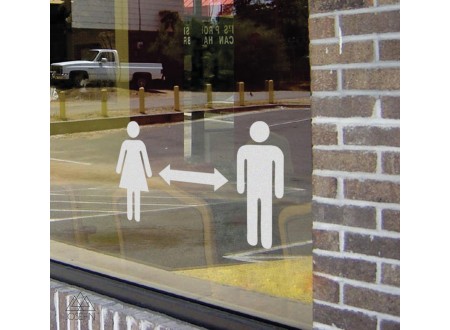 Adesivo Ícone Mantenha Distância